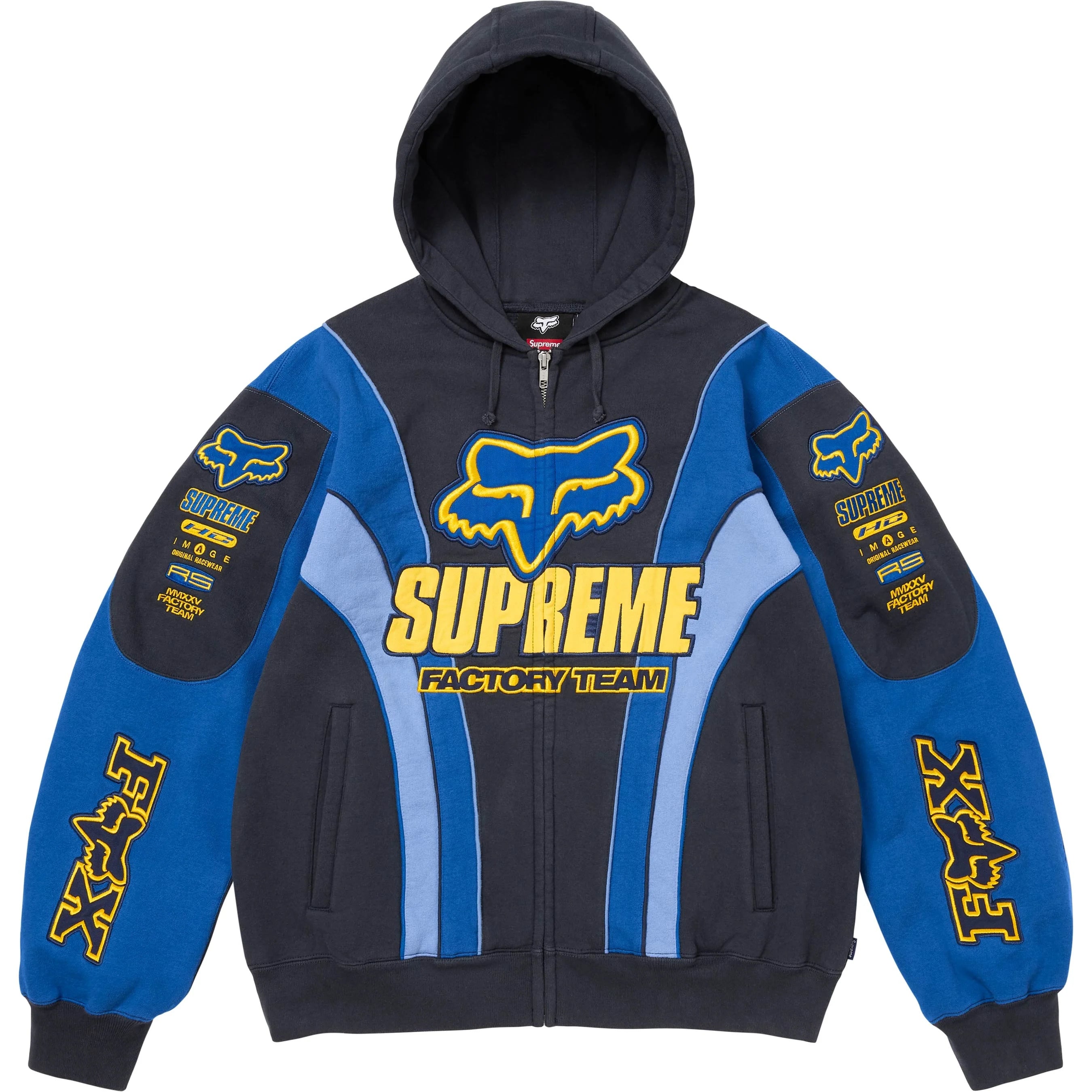 Supreme®/Fox Racing® Zip Up Hooded Sweatshirt view 4